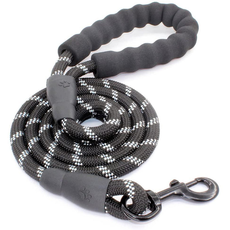 Super Strong Dog Leash with Padded Handle Pet Supplies Black - DailySale