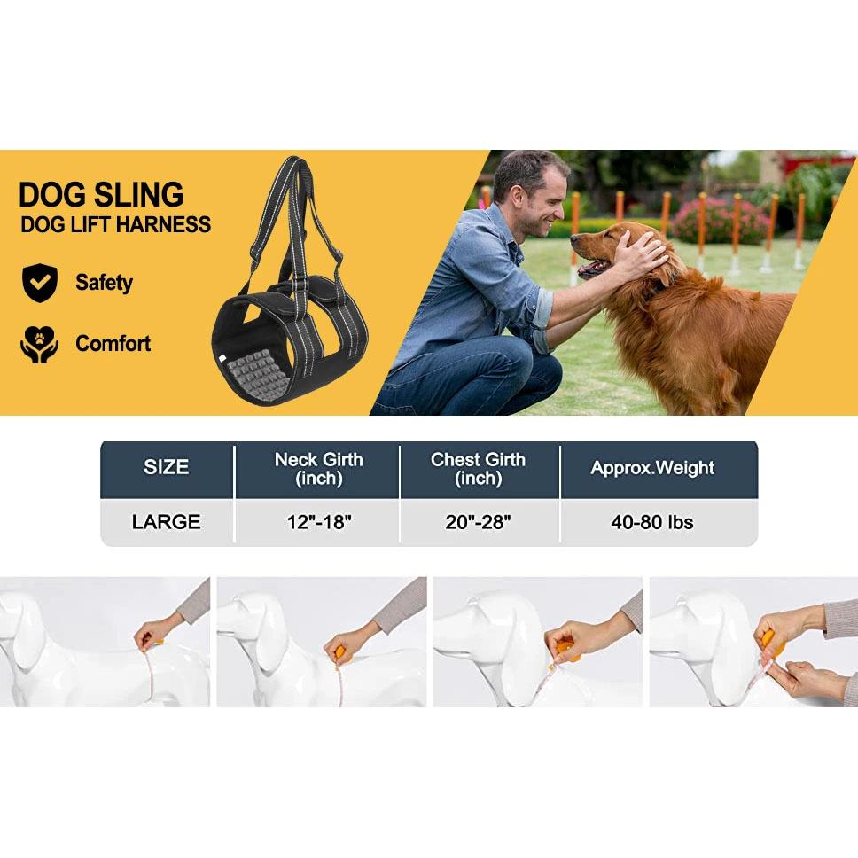 Support Harness Set Adjustable Chest Sling Strap for Elderly Disable Dog Pet Supplies - DailySale