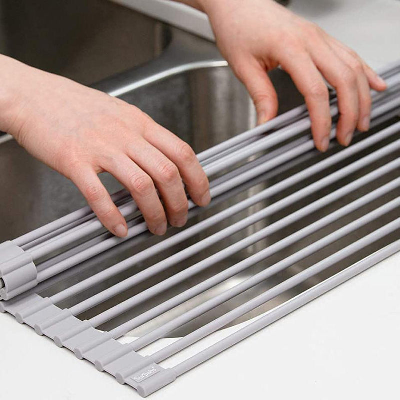 Surpahs Over-the-Sink Multipurpose Roll-Up Dish Drying Rack
