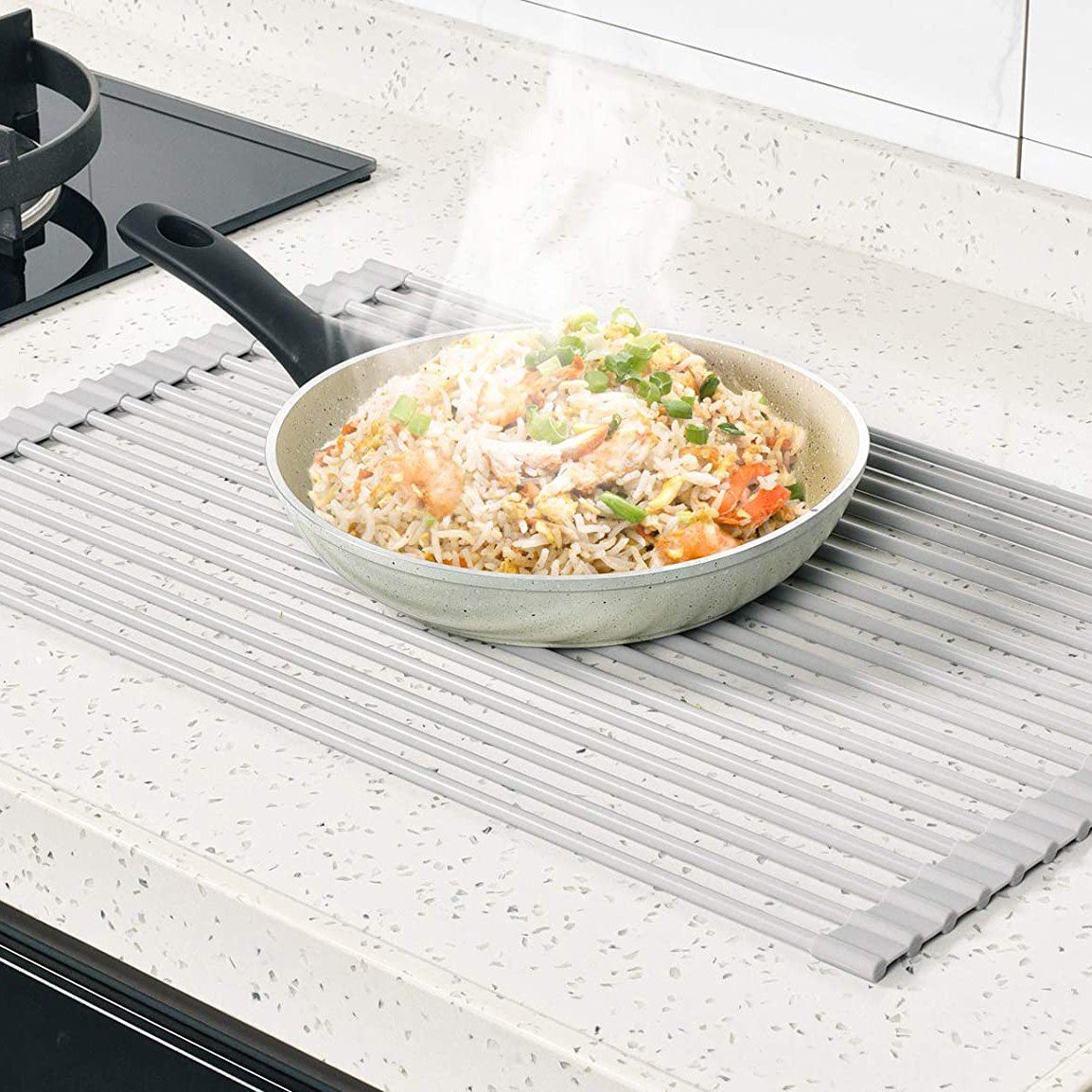 Roll Up Dish Drying Rack Over The Sink - Kitchen Multi-Purpose