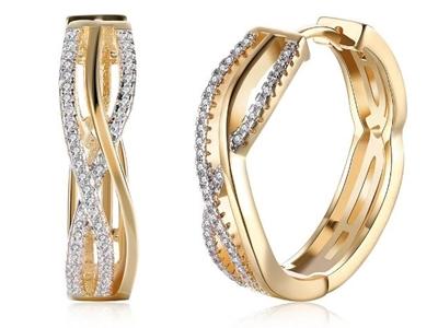 Swarovski Crystals 2.55 Ct Diamond Created Twist Hoop Earring Jewelry - DailySale