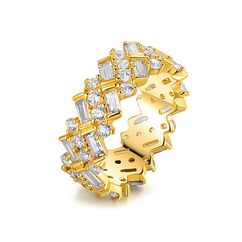 Swarovski Gold Plated Crystal Ring - Size: 6 Jewelry - DailySale
