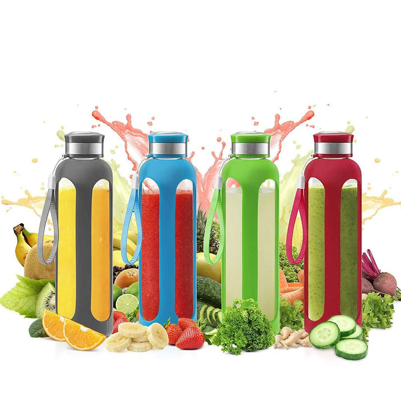 Swig Savvy Glass Water Bottles with Protective Silicone Sleeve & Stainless Steel Leak Proof Lid Everything Else - DailySale