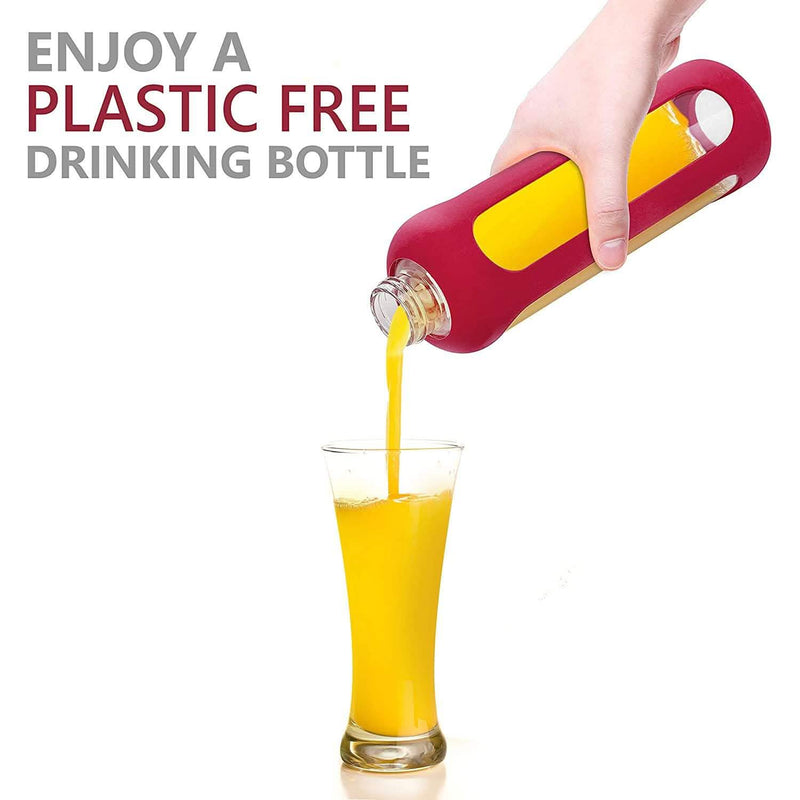 Swig Savvy Glass Water Bottles with Protective Silicone Sleeve & Stainless Steel Leak Proof Lid Everything Else - DailySale