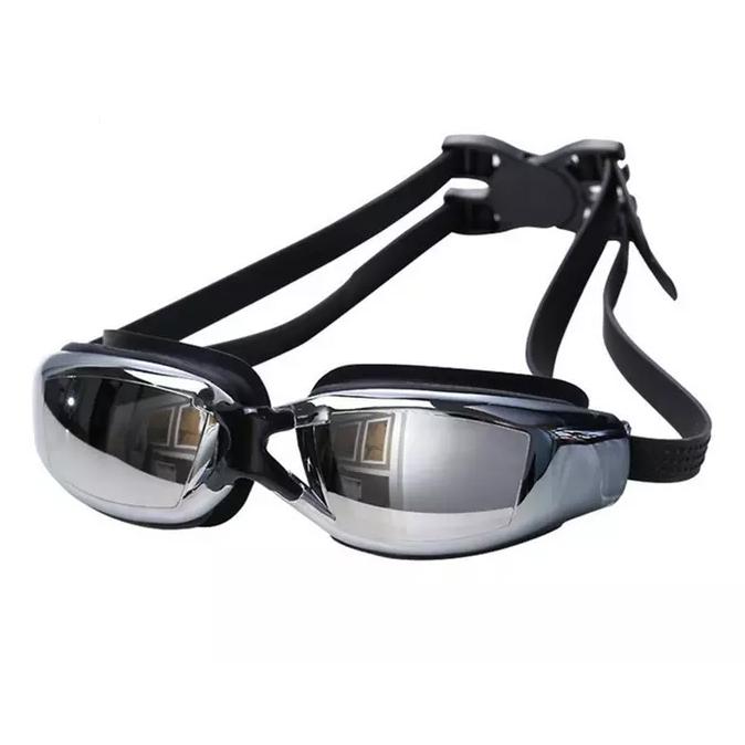 Swimming Goggles No Leaking Anti Fog UV Protection Sports & Outdoors Black - DailySale