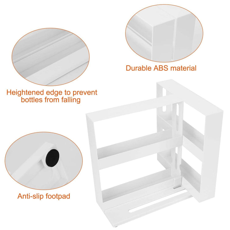 Swivel Cabinet Organizer Revolving Kitchen Rack Spice Organizer Kitchen Storage - DailySale