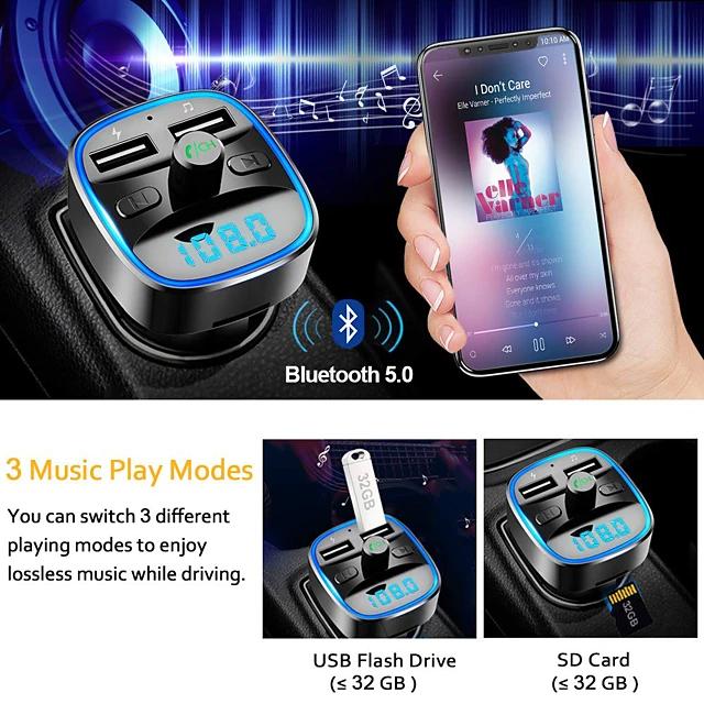 T25 Bluetooth 5.0 Car FM Transmitter Automotive - DailySale