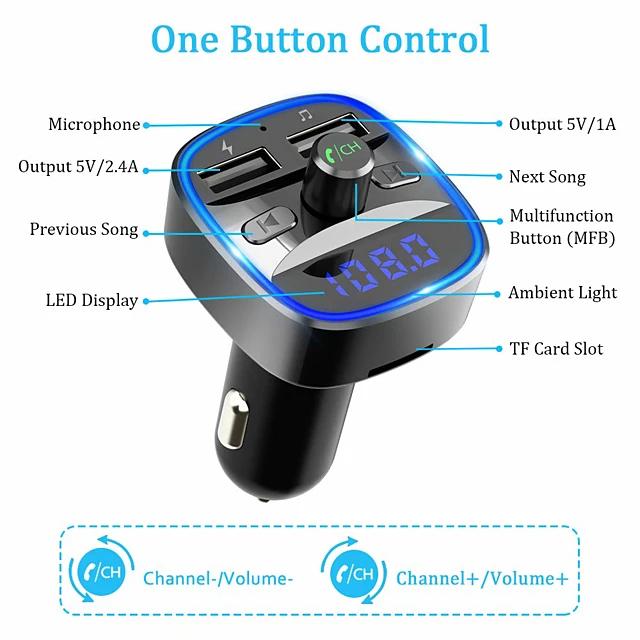 T25 Bluetooth 5.0 Car FM Transmitter Automotive - DailySale