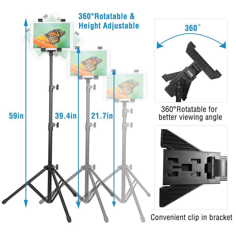 Table Mount 360° Rotating Tablet Tripod Gadgets & Accessories - DailySale