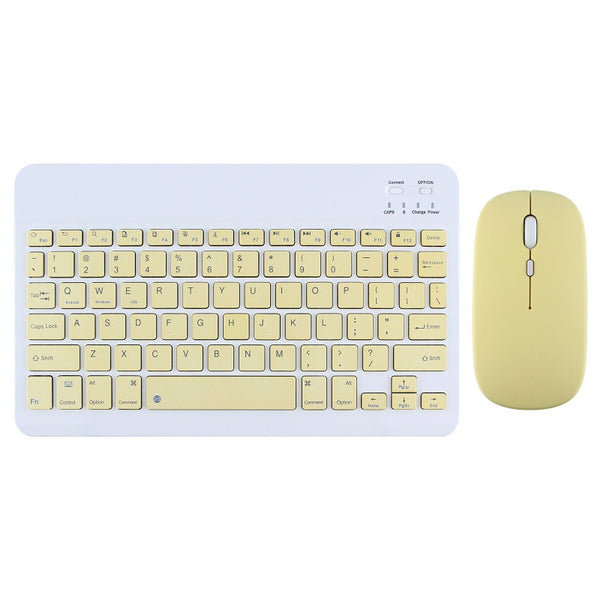 Tablet Wireless Keyboard and Mouse for iPad Computer Accessories Yellow - DailySale