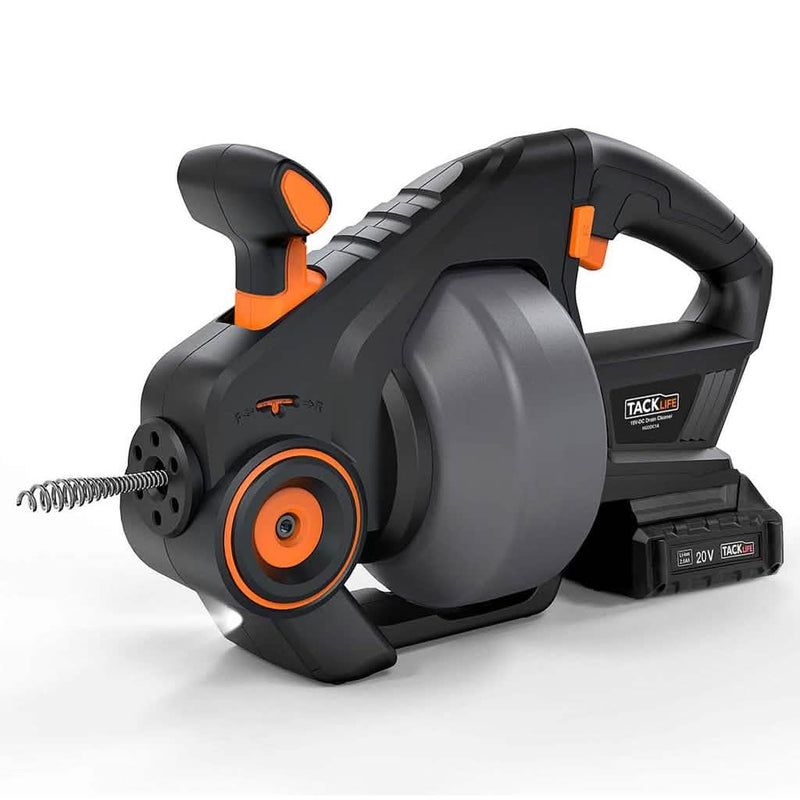 TACKLIFE Drain Snake 25Ft Automatic Cordless Drain Clog Remover Household Appliances - DailySale