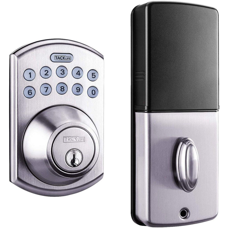 TACKLIFE Keypad Electronic Deadbolt Door Lock, Keyless Entry Door Lock With 1-Touch Motorized Auto-Locking Home Improvement - DailySale