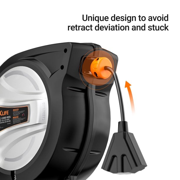 Tacklife Retractable Extension Cord, 65FT+4.5 Extension Cord Reel