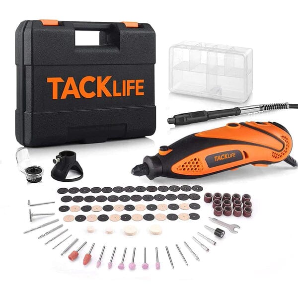 Tacklife Rotary Tool Kit with Upgraded MultiPro Keyless Chuck RTD35ACL Home Improvement - DailySale