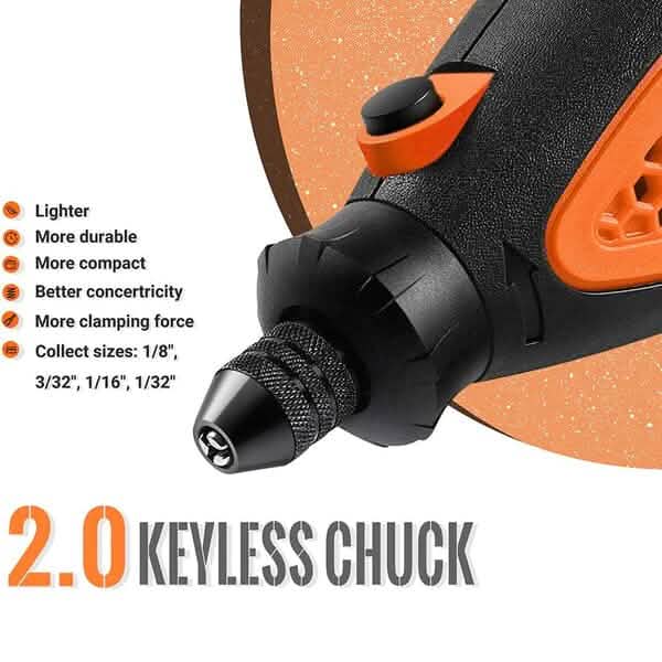 Tacklife Rotary Tool Kit with Upgraded MultiPro Keyless Chuck RTD35ACL Home Improvement - DailySale