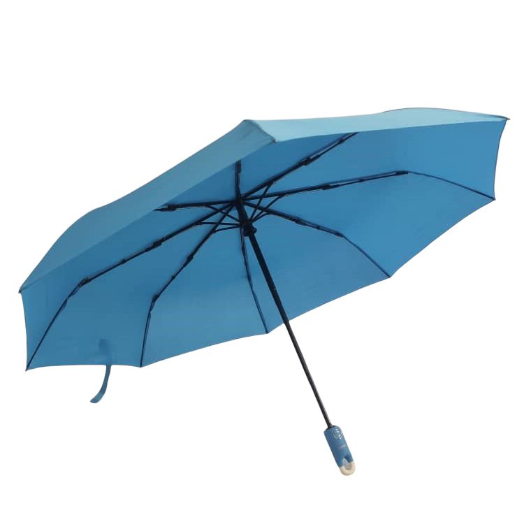 TAHARI® Automatic Open & Close Compact Travel Umbrella With Contour Handle Everything Else Light Blue - DailySale