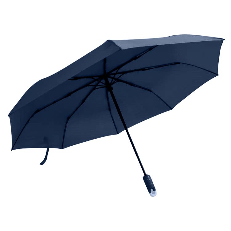 TAHARI® Automatic Open & Close Compact Travel Umbrella With Contour Handle Everything Else Navy - DailySale