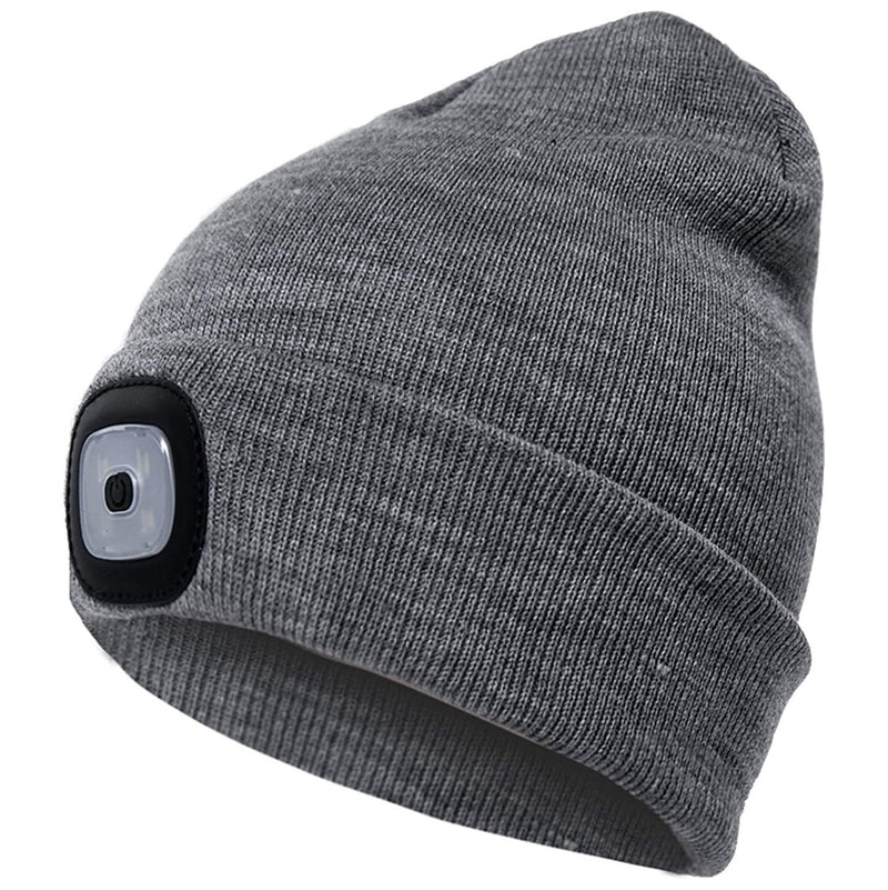TANGCISON LED Lighted Beanie Hat Sports & Outdoors Gray - DailySale