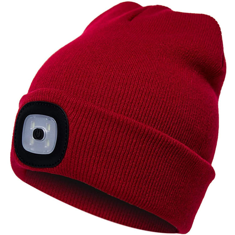 TANGCISON LED Lighted Beanie Hat Sports & Outdoors Red - DailySale
