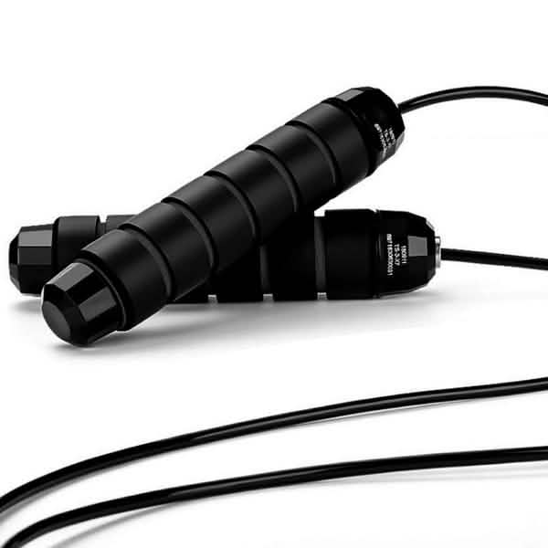 Tangle-Free Skipping Rope with Ball Bearings Fitness Black - DailySale