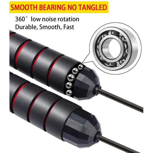 Tangle-Free Skipping Rope with Ball Bearings Fitness - DailySale