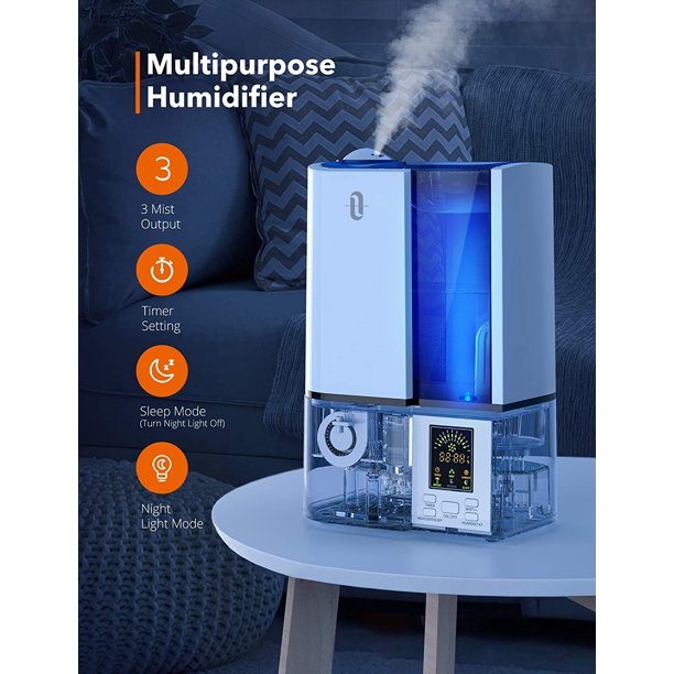 Taotronics Humidifiers 4L Cool Mist Ultrasonic Humidifier Wellness - DailySale