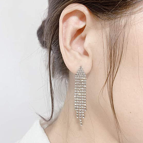 Tassel Linear Drop Earrings