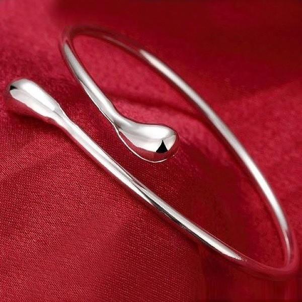 Teardrop Bangle in Sterling Silver Jewelry - DailySale