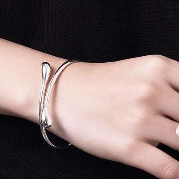 Teardrop Bangle in Sterling Silver Jewelry - DailySale