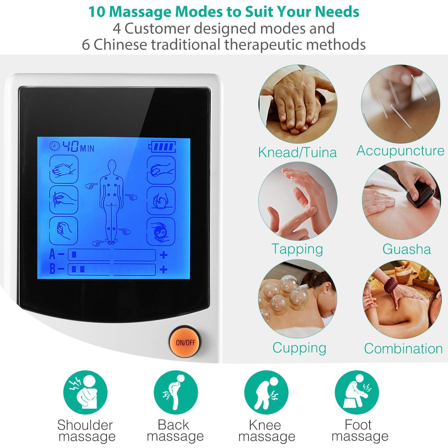 Tens Unit Machine Impulse Massager Wellness - DailySale