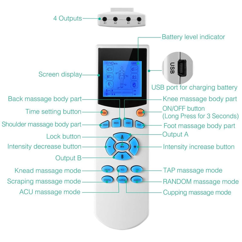 Tens Unit Machine Impulse Massager Wellness - DailySale