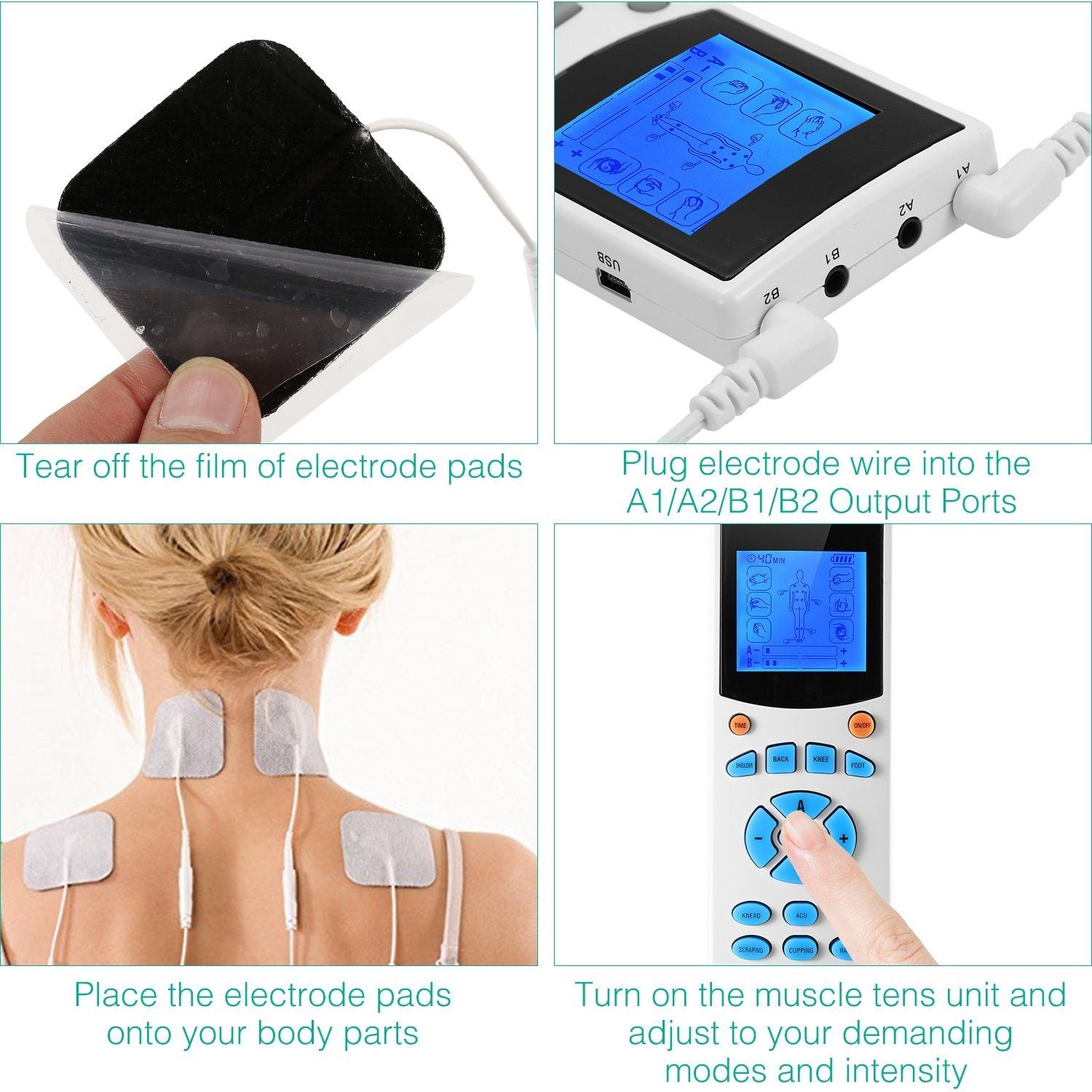 Tens Unit Machine Impulse Massager Wellness - DailySale