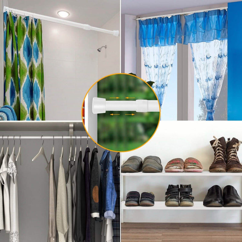 Tension Curtain Rod Spring Load Adjustable Curtain Pole Lighting & Decor - DailySale
