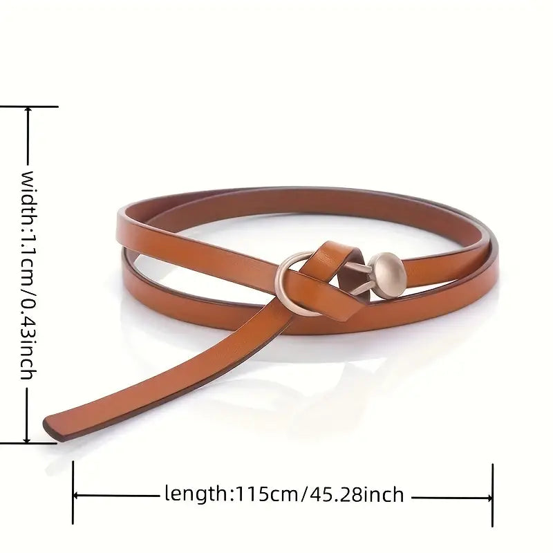 Thin Leather Belt Female Bow Leisure Belts Women's Shoes & Accessories - DailySale