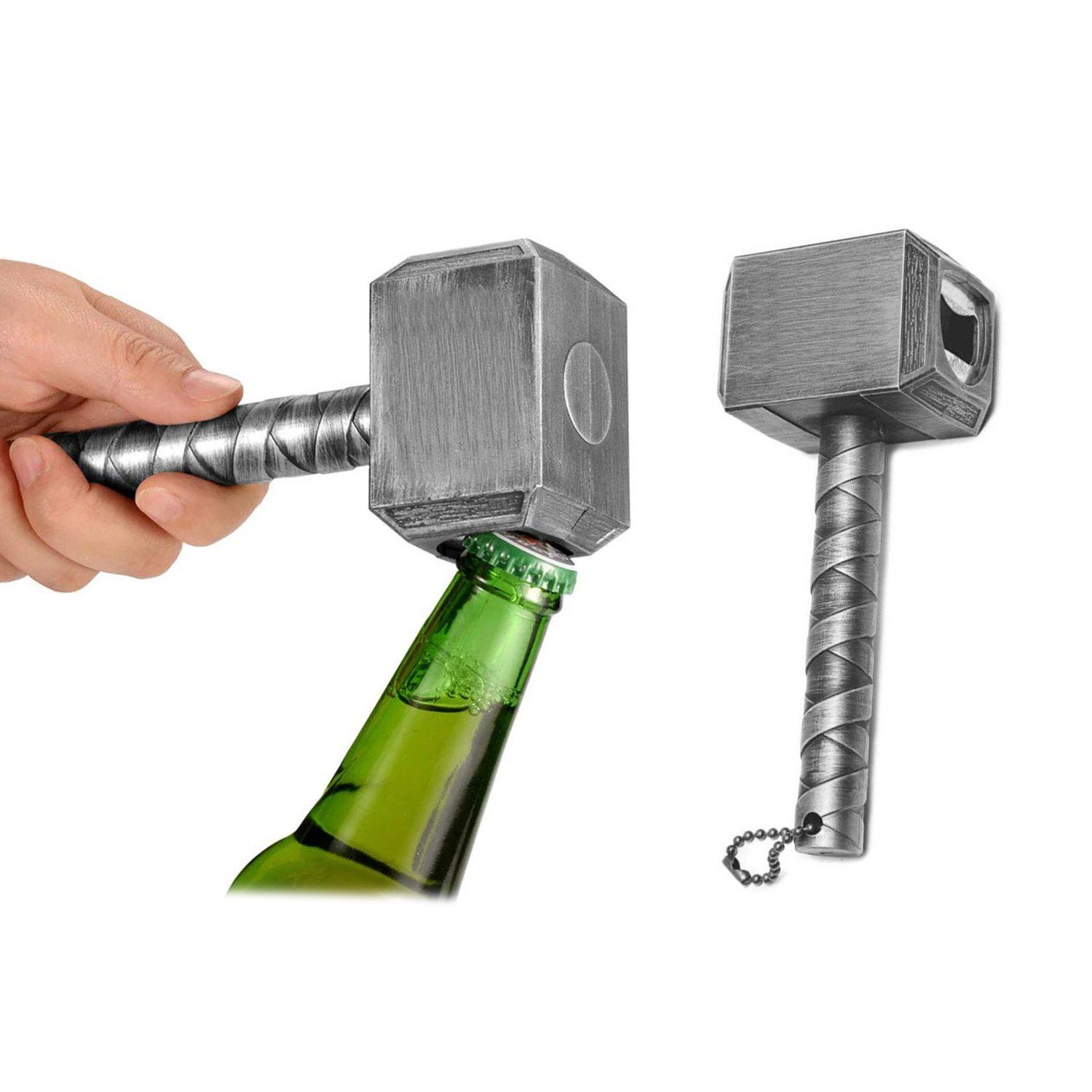 Thor Hammer Mjolnir Inspired Bottle Opener Kitchen & Dining Silver - DailySale