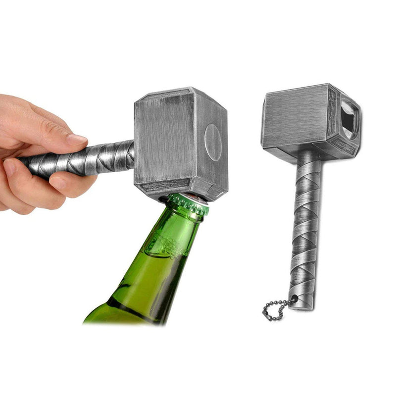 Thor Hammer Mjolnir Inspired Bottle Opener Kitchen & Dining Silver - DailySale