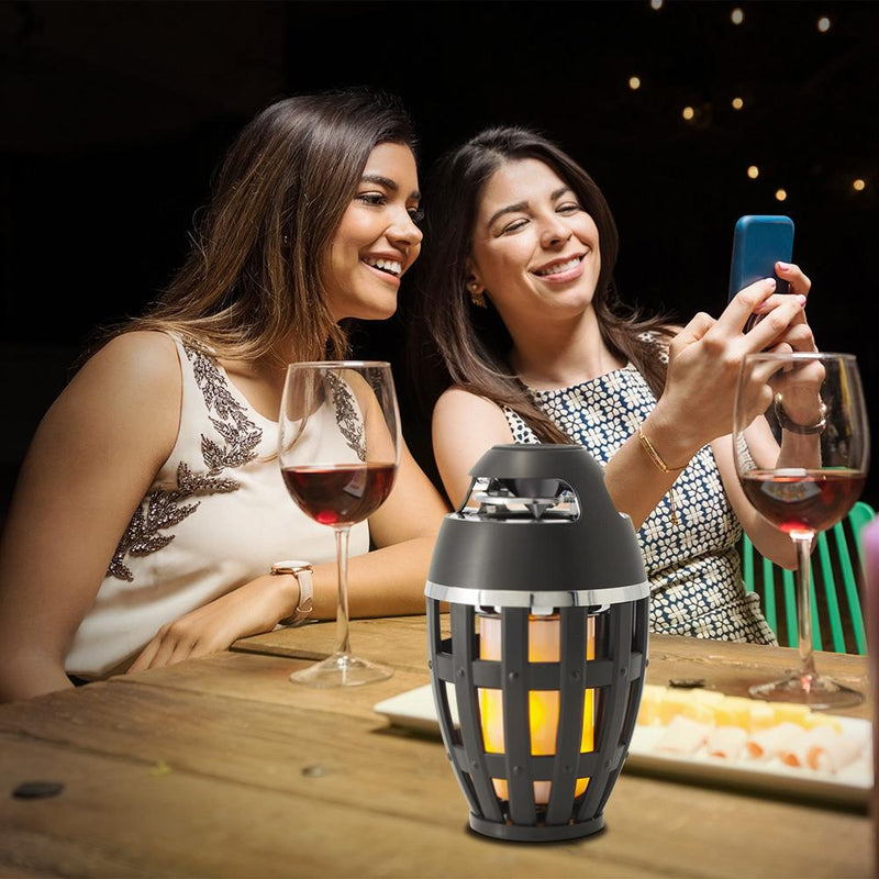 Tiki Torch Wireless Portable Stereo Speaker and Flame Table Lamp Headphones & Speakers - DailySale