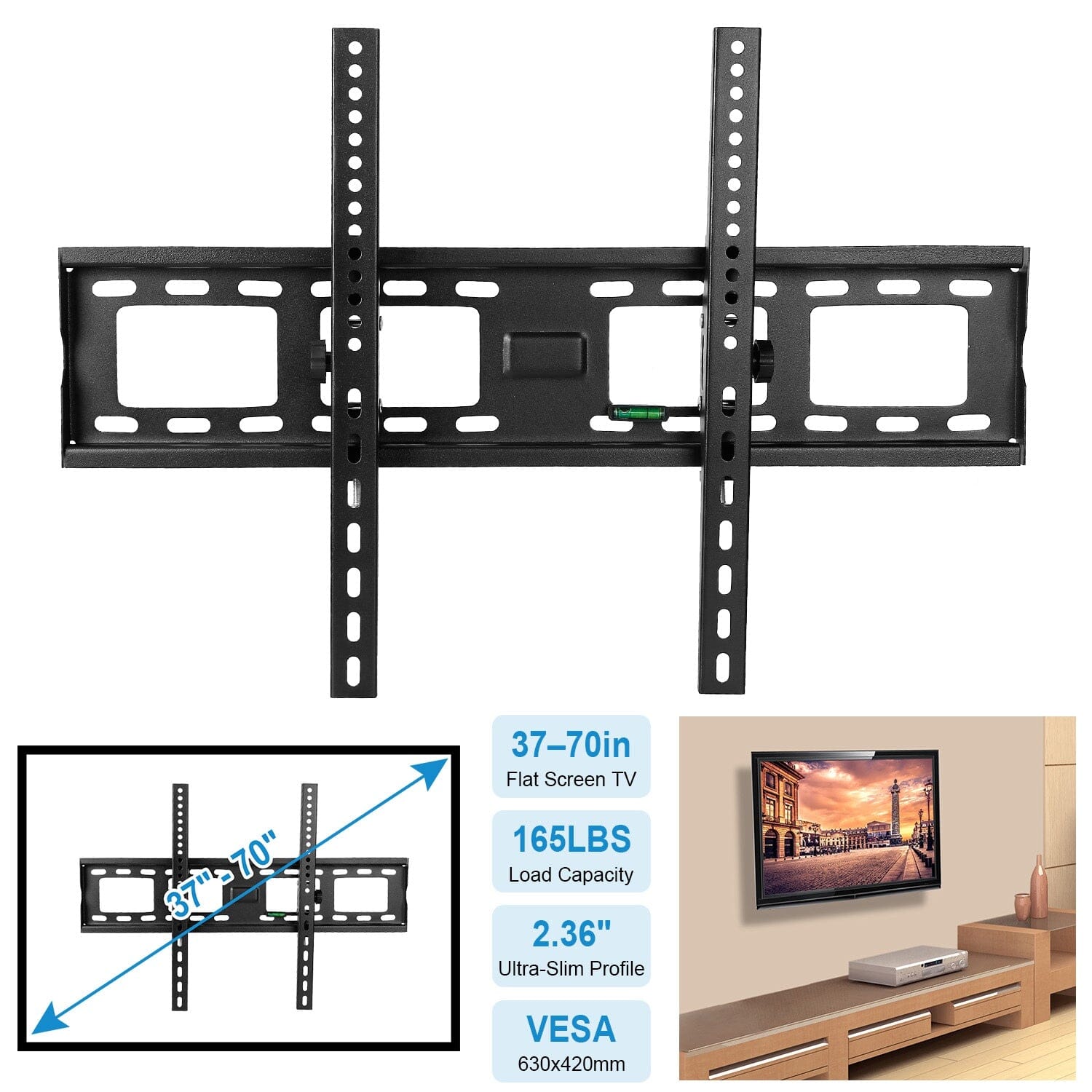 Tilt TV Wall Mount Bracket for 37"-70" LED/LCD/PLASMA Flat TV TV & Video - DailySale