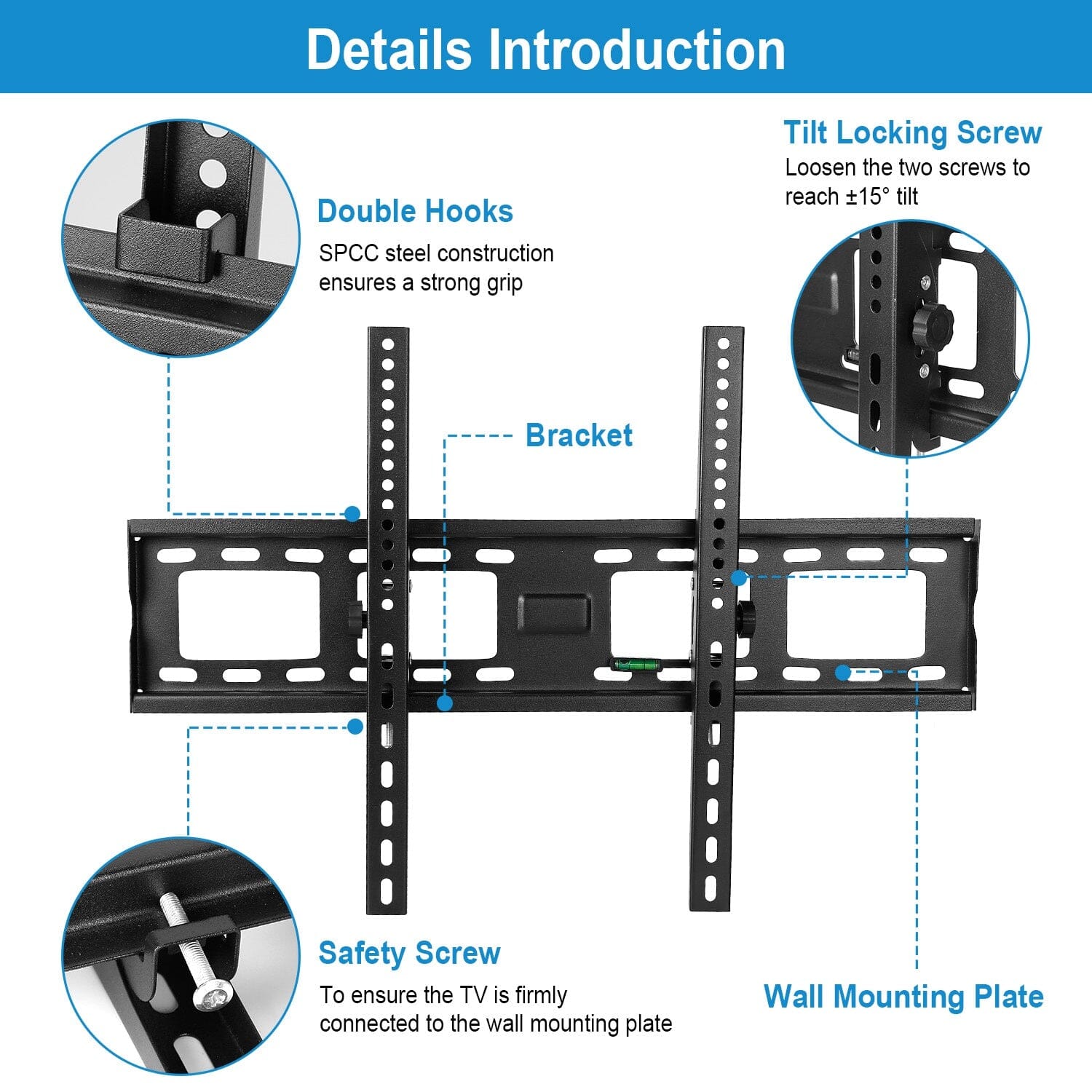 Tilt TV Wall Mount Bracket for 37"-70" LED/LCD/PLASMA Flat TV TV & Video - DailySale