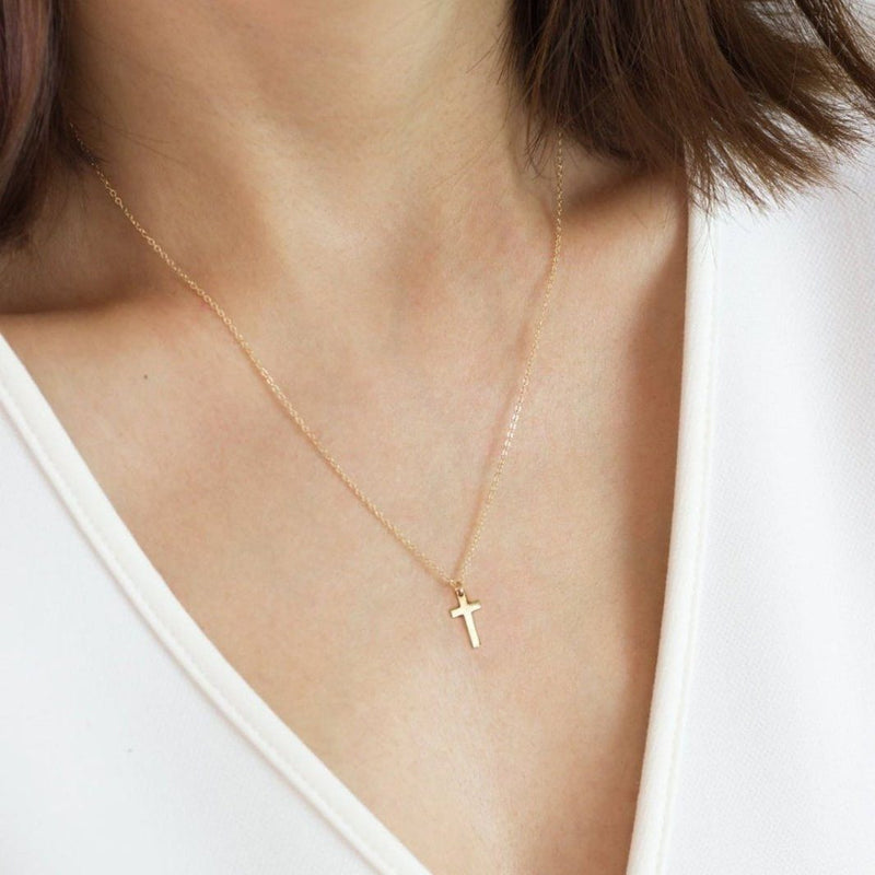 Tiny Cross Necklace Necklaces - DailySale