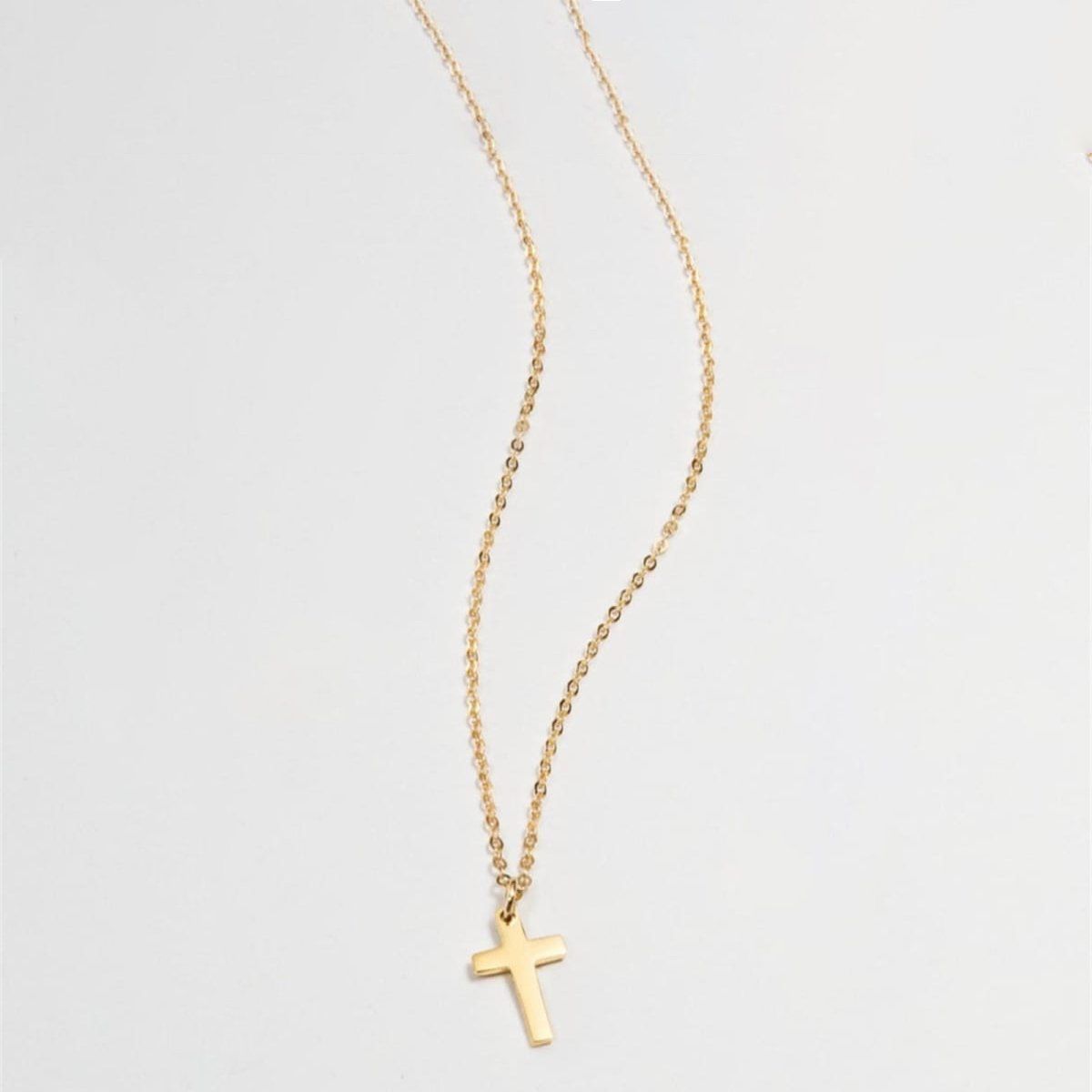 Tiny Cross Necklace Necklaces Gold - DailySale