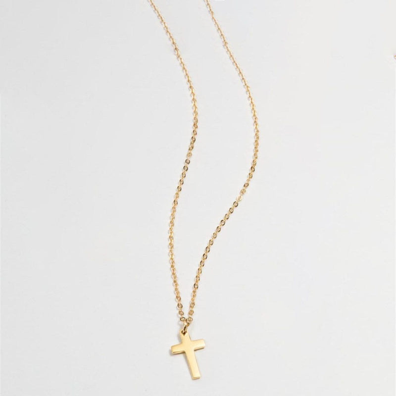 Tiny Cross Necklace Necklaces Gold - DailySale