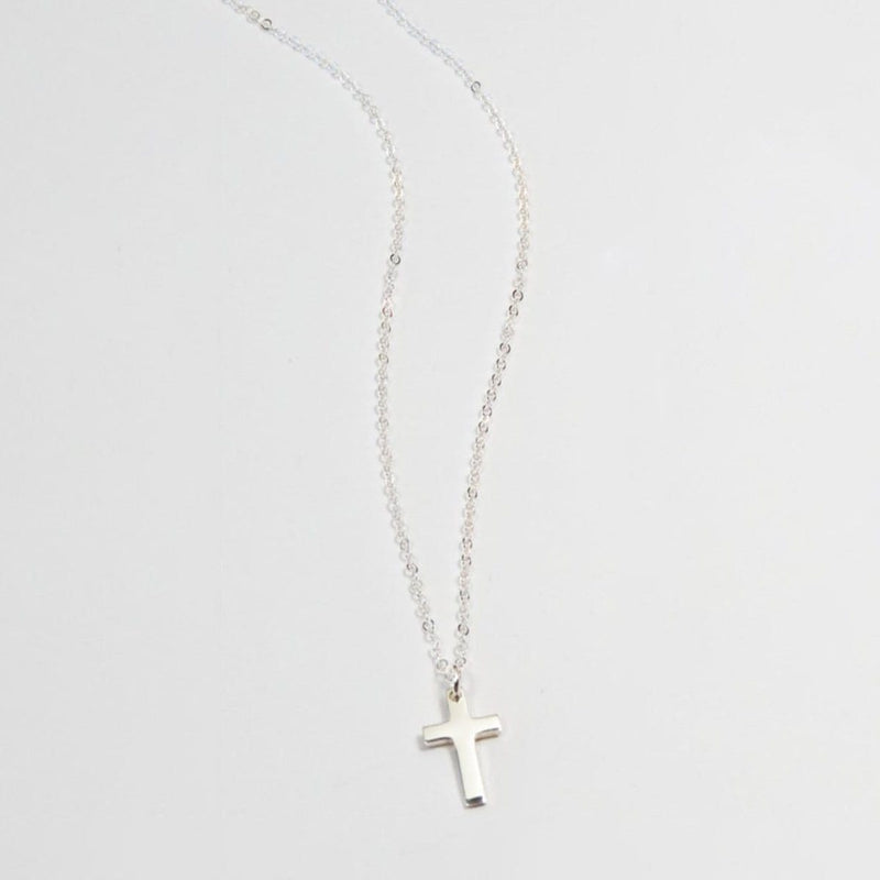 Tiny Cross Necklace Necklaces Silver - DailySale