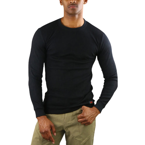 ToBeInStyle Men's Heavy Thermal Shirt Men's Tops Black S - DailySale