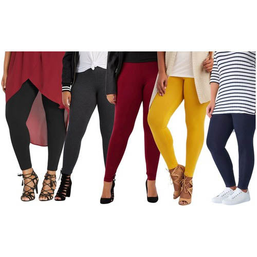 ToBeInStyle Women's Skinny Fit Cotton Full Length Leggings - Regular and Plus Sizes Women's Bottoms - DailySale