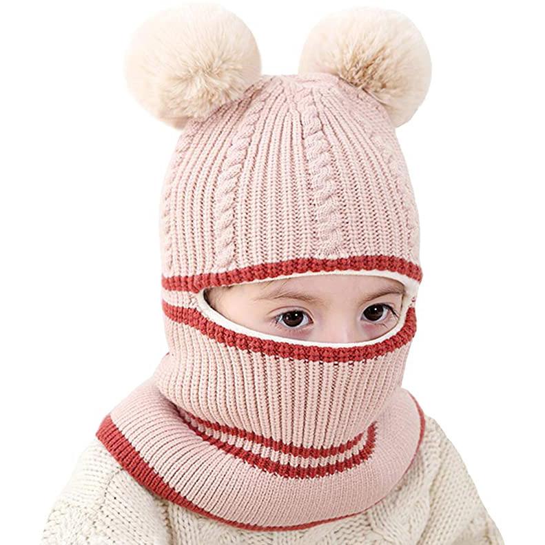 Toddler Fleece Lined Winter Bear Hat Kids' Clothing Buff - DailySale