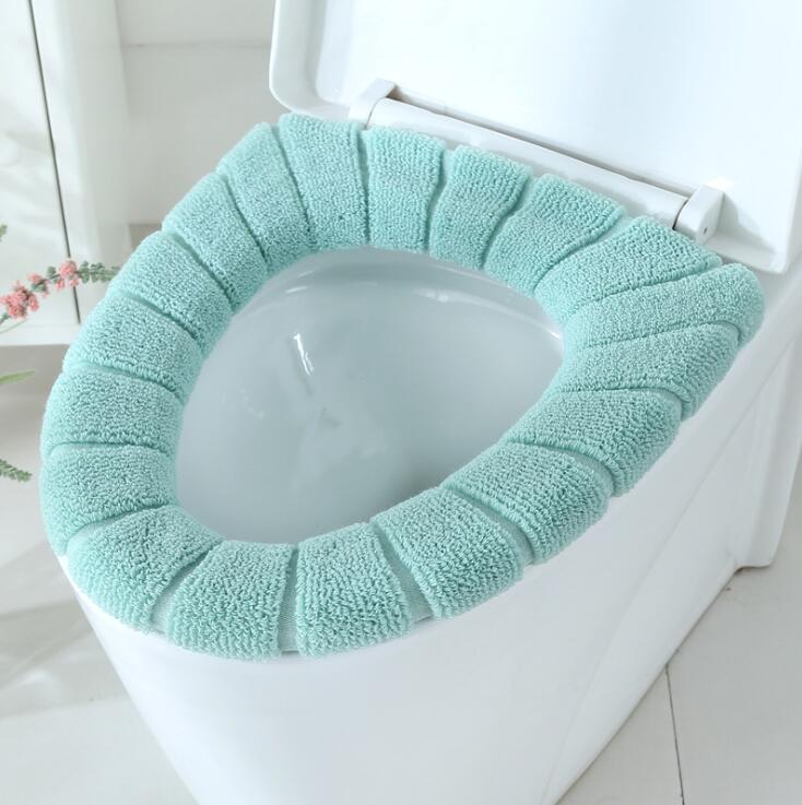 Toilet Seat Soft Thick Washable Cover Pad Protector Bath Green - DailySale