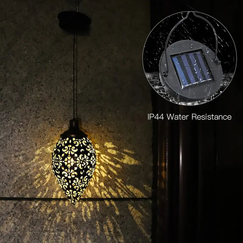 Tomshine Solar Lantern LED Moroccan Garden Lights Metal Lamp Waterproof Outdoor Lighting - DailySale