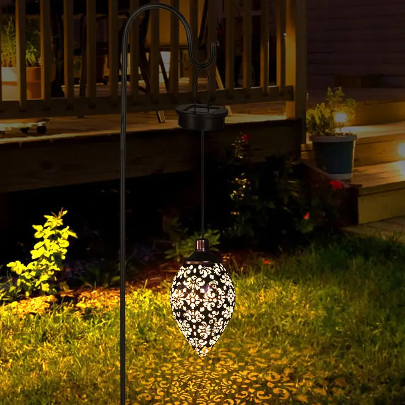 Tomshine Solar Lantern LED Moroccan Garden Lights Metal Lamp Waterproof Outdoor Lighting - DailySale