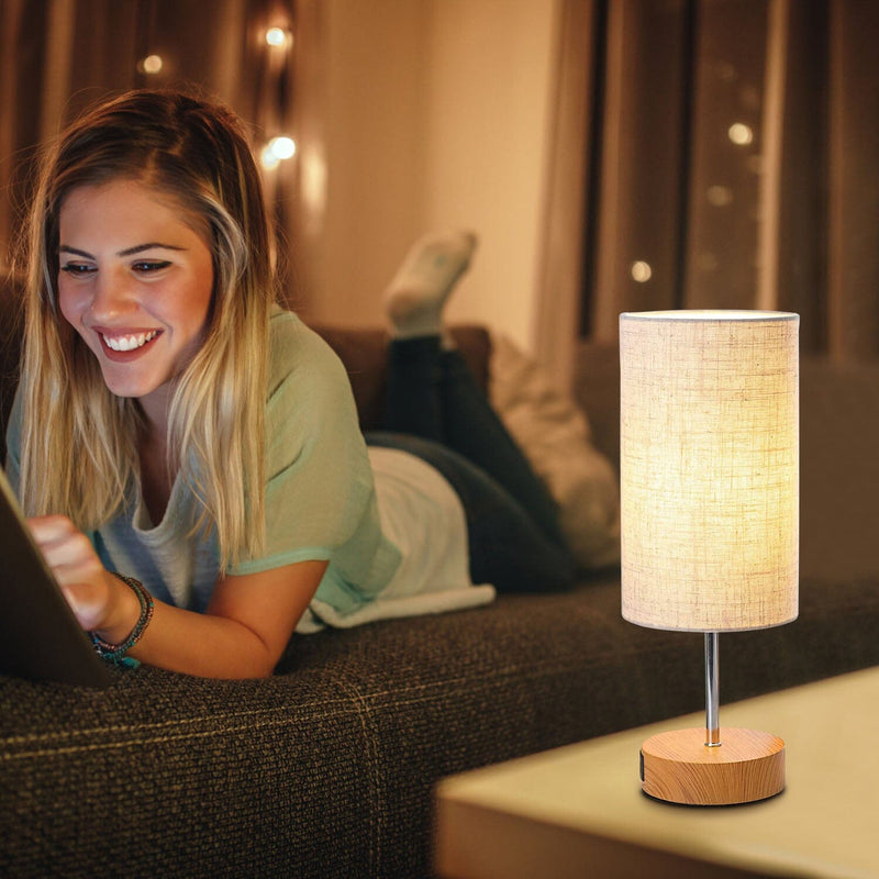 Touch Control Table Lamp 3-Way Dimmable Nightstand Beside Lamp Indoor Lighting - DailySale